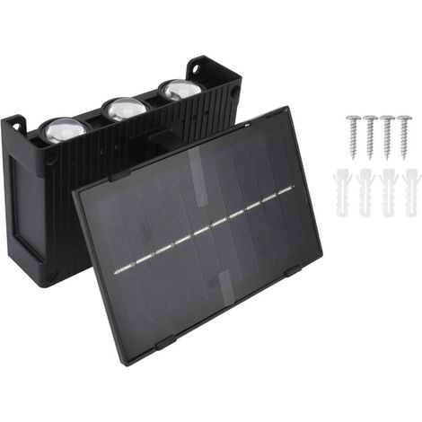 Waterproof outdoor solar lights, 6 LED bulbs, outdoor wall light, for garden, patio, yard, terrace, indoors, RGB (1/5)