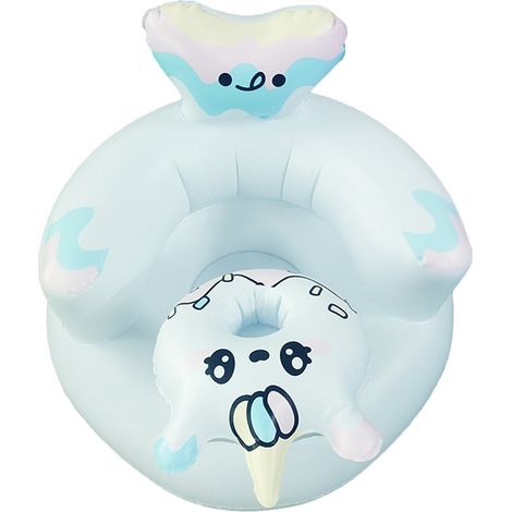 1 siège gonflable pour bébé, polyvalent repas et bain, pliable, confortable, adapté aux nourrissons (1/5)
