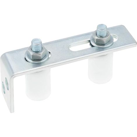 1 Set of Guide Block Roller Door Courtyard Door Guide Wheel Frame White Zinc Roller 30x40mm for Sliding Door Factory Door (1/5)