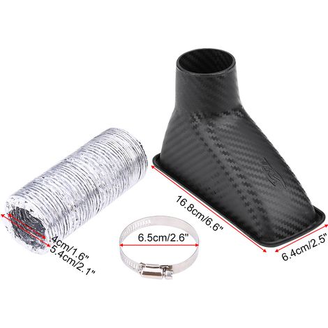 Tuyau d'admission universel en fibre de carbone pour turbo de voiture, entonnoir à air, pièce de performance auto (1/5)