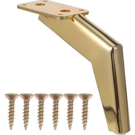 Pieds de canapé et de lit en fer forgé résistant, adaptés à différents meubles, couleur or, lot de 2. (1/5)
