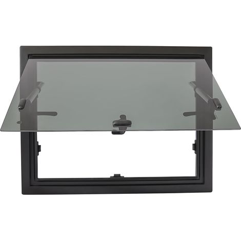 Finestra universale per camper, finestra basculante, finestra laterale per roulotte, finestra laterale esterna con zanzariera integrata per camper, furgone, camper (600 x 450 mm)