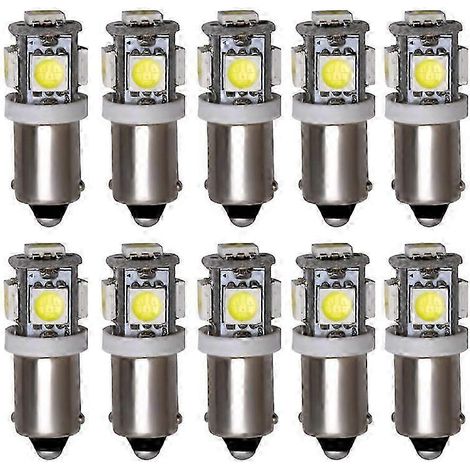 Lot de 10 ampoules LED Ba9s T4w T11 Canbus 4014 24 SMD sans erreur, pour liseuses intérieures, éclairage de stationnement et de plaque d'immatriculation, blanc 12 V (1/5)