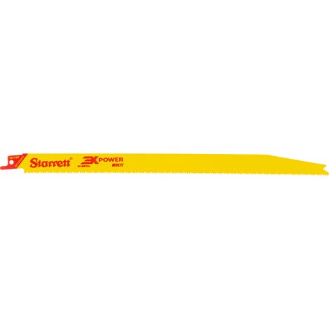Starrett BT121014-5 Bi-Metal Reciprocating Saw Blades, Tapered 300mm, 10-14 TPI, Pack of 5, Suitable for Wood and Metal Cutting (1/3)