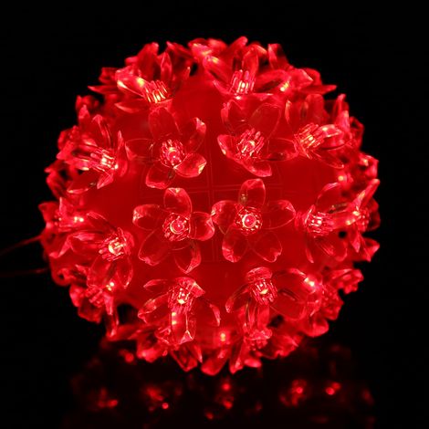 Ornement décoratif en forme de boule de fleurs, sur le thème de Noël, pour la maison, la table, les fêtes et la décoration saisonnière des pièces.-AquaForge (1/2)