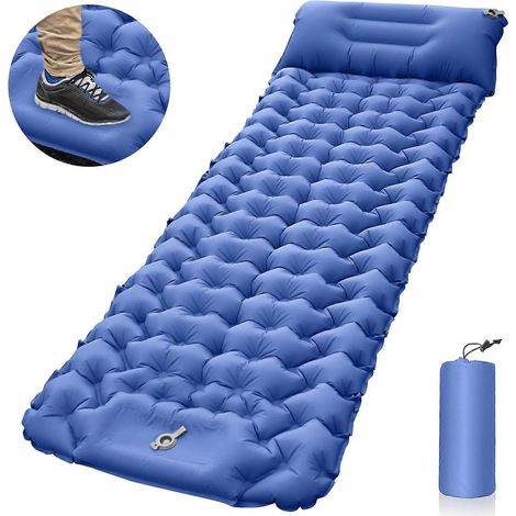 Zelfopblazend campingbed, campingmatras, draagbare ultralichte matras, slaapmat met kussen voor kamperen, backpacken of wandelen. (1/3)