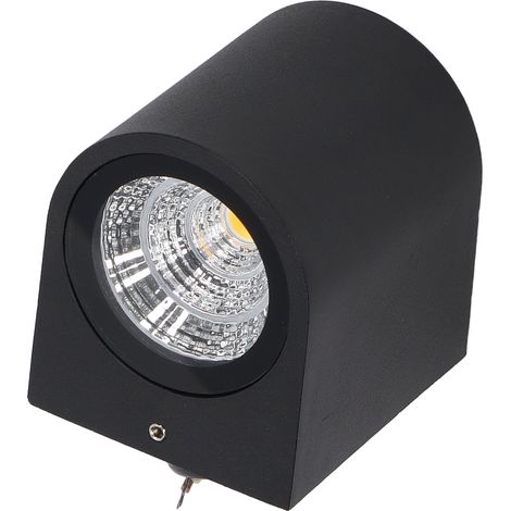 Applique murale LED 5W, boîtier cylindrique en aluminium, éclairage pour couloir, porche, allée, 85-265V, lumière chaude 3000K