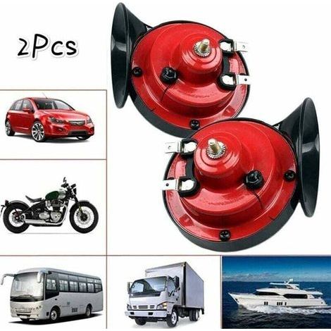 Klaxons de camion de 120 dB, les plus puissants jamais conçus, étanches, à air comprimé, double klaxon 12 V au son assourdissant pour voitures et motos. (1/4)