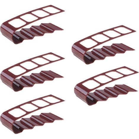 Support pour télécommande TV, rangement pour télécommandes d'appareils électroménagers, support de bureau marron (1/5)