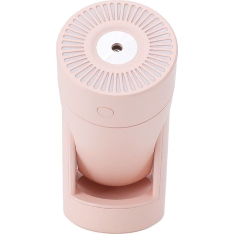 Mini humidificateur portable USB à rotation automatique, ultra silencieux, petit format, à brume fraîche, idéal pour la chambre, le bureau, la voiture et les voyages (rose). (1/5)