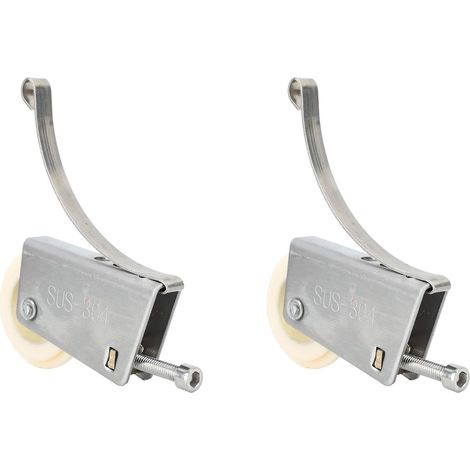 Set di 2 pulegge per porte/finestre scorrevoli – acciaio inox – riduzione del rumore – ruota a camme – bagno/soggiorno