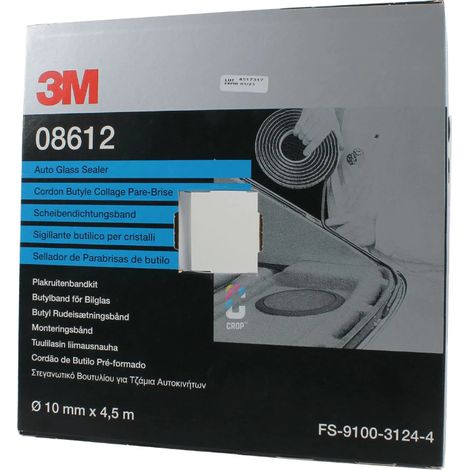 3M Sellador de parabrisas de Butilo 10mm x 4,5 mt 08612