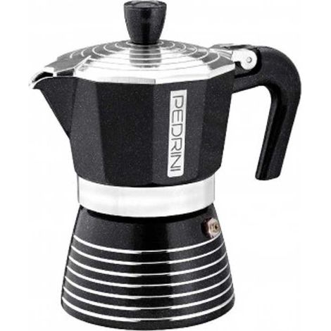 Caffettiera induzione 3 tazze PEDRINI INFINITY antracite
