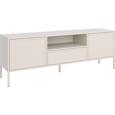 Selsey Velveto - TV-Lowboard 2-türig mit Schublade & Fach, Kaschmir, 160 cm