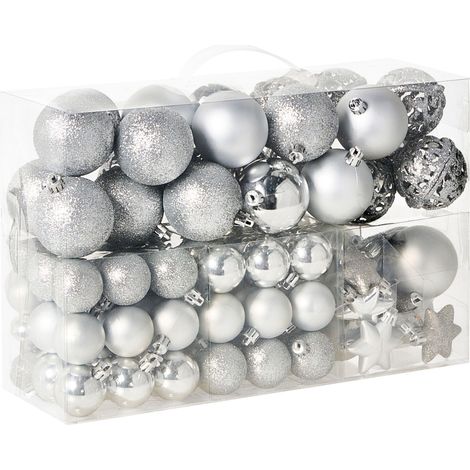 Weihnachtskugel 102er Set BANDAK Silber