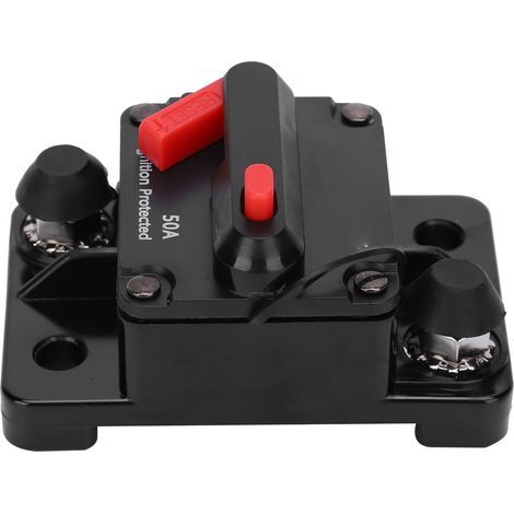 Selbstrückstellender Leitungsschutzschalter, Sicherungshalter, wasserdichter automatischer Schalter aus rotem Kupfer, DC12-42V50A (1/5)