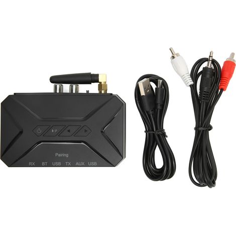 Émetteur-récepteur audio Bluetooth 2 en 1, portée de 50 m, RCA, AUX, USB, adaptateur audio Bluetooth pour la transmission audio. (1/5)