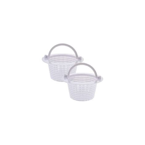 Bardusch-Panier rond pour skimmer de piscine hors sol – Lot de 2 – Poignée intégrée pour retrait facile – Diamètre 16 cm – Plastique robuste (1/5)