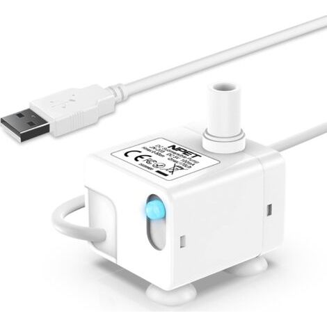 Pompe à eau avec lumière LED, compatible avec les modèles de fontaines WF210 en acier inoxydable et WF050 transparente (pompe avec lumière LED bleue) (1/5)