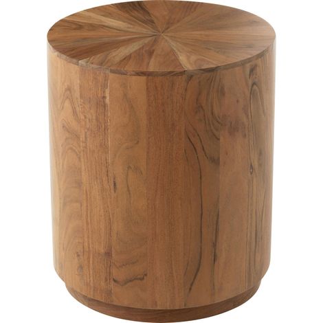Table d'appoint ronde en bois d'acacia naturel élégance chaleureuse - Bois naturel acacia chaleureux (1/3)
