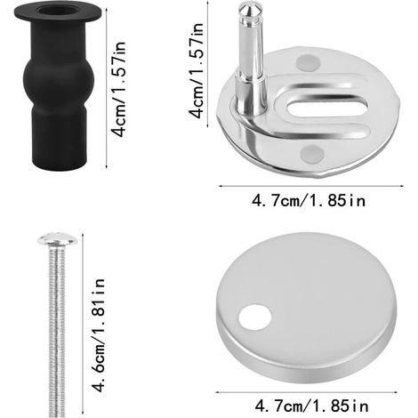 Set di 2 fissaggi universali per sedile WC, sedile WC incernierato, coperchio WC, fissaggi per sedile WC, fissaggi di ricambio per sedile WC (1/2)