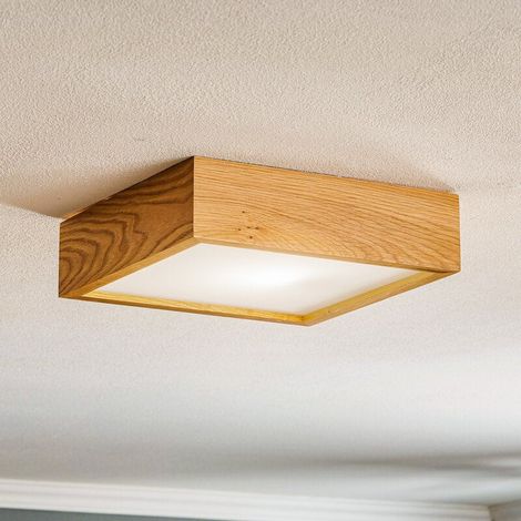 [GEBRAUCHT] B-Ware Envostar Kerio Deckenlampe 27,5x27,5cm Deckenleuchte Lampe Leuchte E27 eiche 622 (1/2)