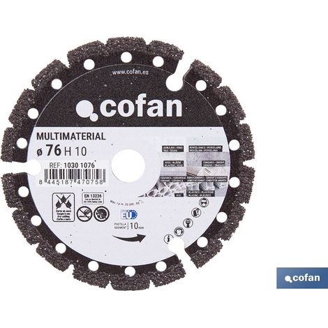 Disque diamant multimatériaux 76mm H10 (1/4)