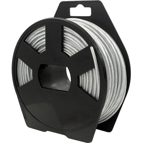 Fil pour Coupe-Bordures Ronde en Acier Robuste Fil pour Débroussailleuse avec Bobine Enroulable, 3 mm x 27 m - 0,12 Pouce (1/5)