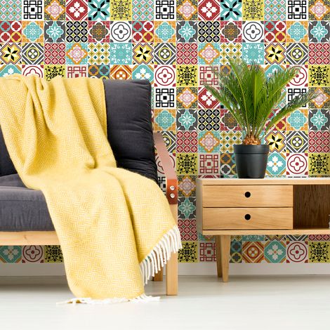 Stickers muraux - Sticker Mural Carrelage adhésif Cuisine Salle de Bain - 24 STICKERS CARRELAGES MONTENSINOS - 24stickers10x10cm (1/5)