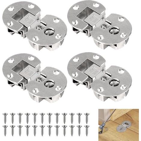 charnières pliantes semi-circulaires à axe de pivotement de 90° - charnières de meubles, ferrures pliantes invisibles, plateau de table pliant pour salle à manger (1/5)