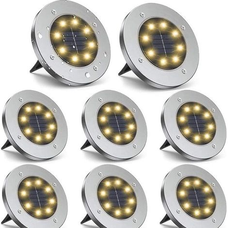 Spot solaire encastrable pour balisage - HIGH-TECH & BIEN-ETRE - Blanc - LED - Inox (1/4)