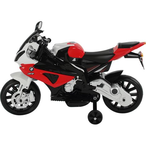 Moto Elettrica per Bambini 3-8 Anni con Licenza BMW, Batteria 12V, Rotelle e Luci, 110x47x69 cm