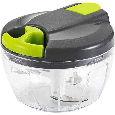 Coupe-oignon manuel 520ml avec attache-câble - Hachoir à légumes - Éminceur d'oignons (1/3)