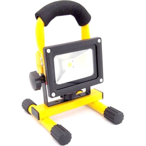FARO RICARICABILE FARETTO IMPERMEABILE LED 10W LUCE BIANCA EMERGENZA PORTATILE