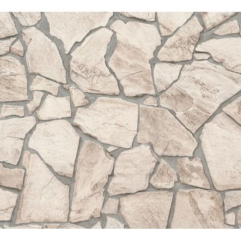 A.S. Creation Pop.up Panel 955751 Vliestapete selbstklebend Steinoptik 0.52 m x 2.5 m Beige (1/5)