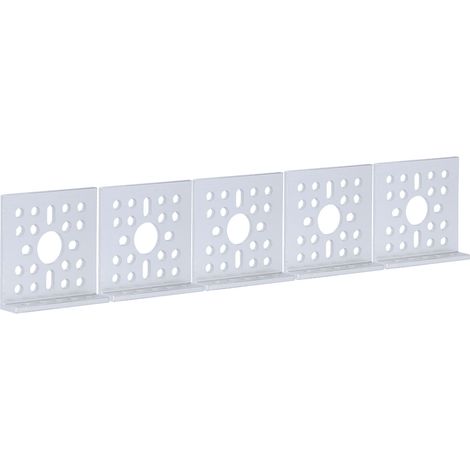 Support en L en alliage d'aluminium à 5 pièces, angle droit de 90°, base de montage servo côté bas 48x12 mm (1/5)