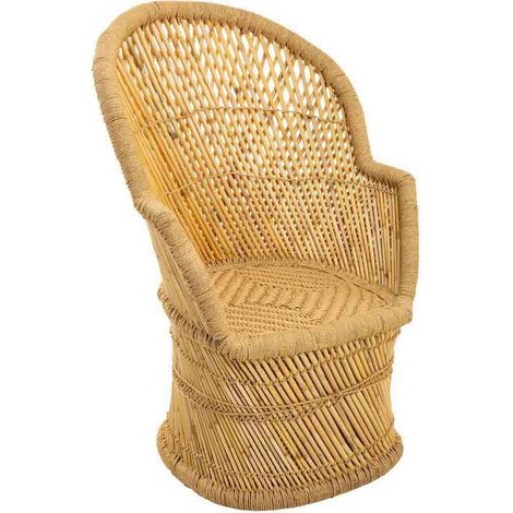 Fauteuil rond en bambou et corde naturelle ambiance zen - naturel bambou clair (1/5)