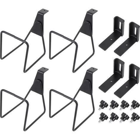 4 Set Garden Hose Holder Heavy Duty Alloy Steel Wall Mounted Water Hose Holder for Yard (1/4)