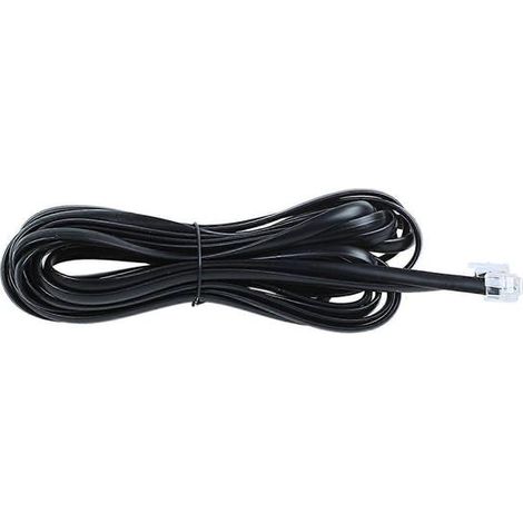Câble d'extension téléphonique RJ11 6P6C pour modem fax, longueur 5 m, noir (1/5)