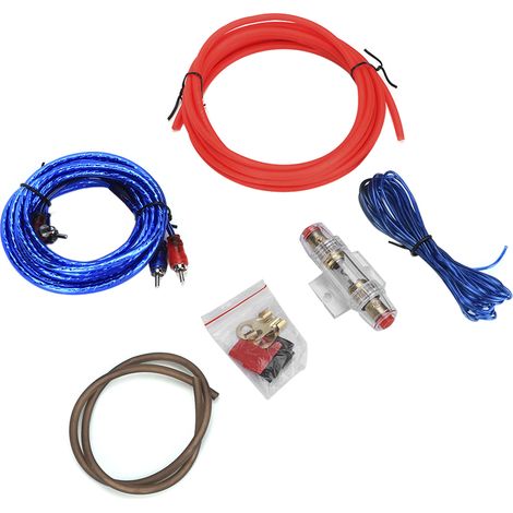 Kit de câblage en alliage de zinc pour haut-parleur subwoofer de remplacement d'amplificateur de puissance 10GA pour voiture (1/5)