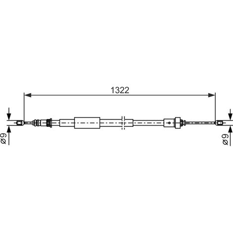 Cable del freno de mano 1987482385 Bosch