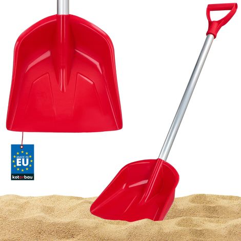 KOTARBAU® Pelle Enfant 71 cm, Pelle à Sable, avec Manche en Aluminium, Pelle à neige, Outil de Jardin pour Enfants, PVC, Léger et Pratique, Rouge (1/5)
