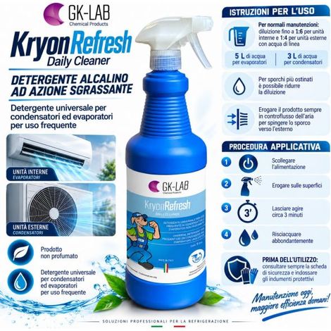 Kryon Refresh Pulitore Condensatori Evaporatori 1L Spray 360° GK-Lab (1/5)
