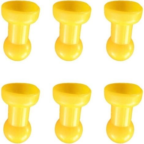 Casquettes de pôle de trampoline enfant Top Net Crochet Crochet en forme de pôle de trampoline en forme de pôle de trampoline pour fibre de verre en métal jaune 6pcs.