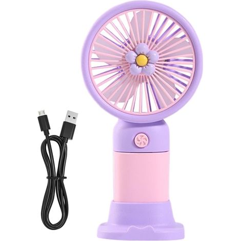 Ventilateur Personnel Petit Outil Rechargeable USB Avec Base (1/5)