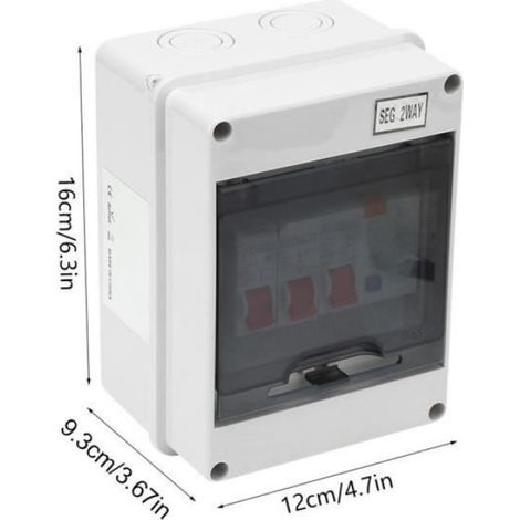 Disjoncteur Différentiel - - 40Amp 30mA - IP65 - Plastique Ignifuge - 2 Voies (1/4)