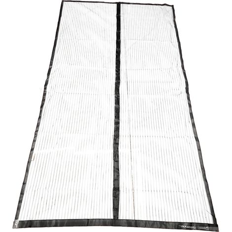 Rideau Moustiquaire Aimanté en Polyester Respirant 120x210cm avec Bande Adhésive pour Porte (1/5)