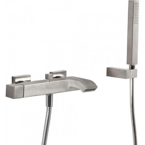 Mitigeur bain avec cascade Acier CUADRO COLORS - TRES 5071700203