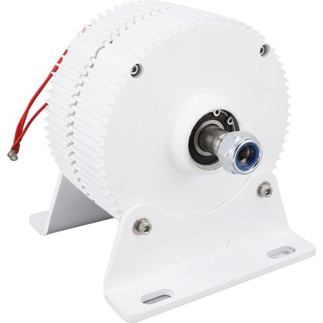 Alternateur à aimant permanent 48 V triphasé, générateur synchrone éolien à 2 axes dentelés avec embase, 300 W (1/5)