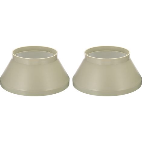 Lot de 2 connecteurs réducteurs de conduit de 30,5 cm à 20,3 cm, pour chauffage, refroidissement, ventilation résistant au feu, raccord de tuyau pour système d'évacuation, beige (1/5)